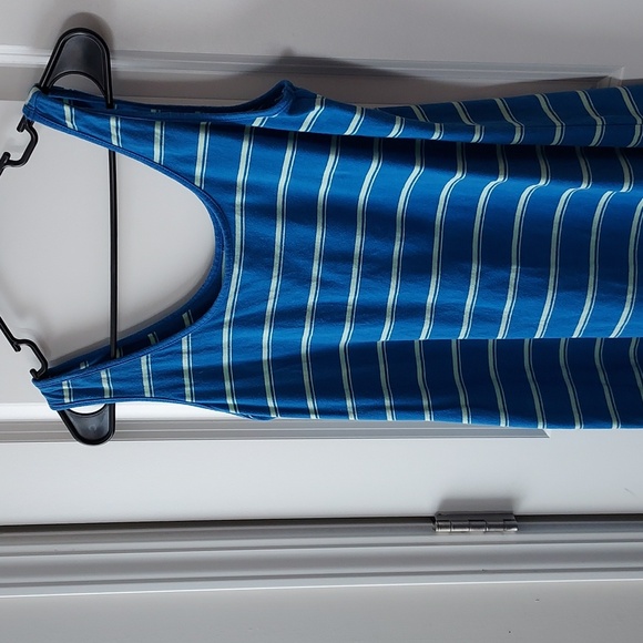 Mossimo Blue and White Striped Sleeveless Dress Medium - Picture 2 of 8